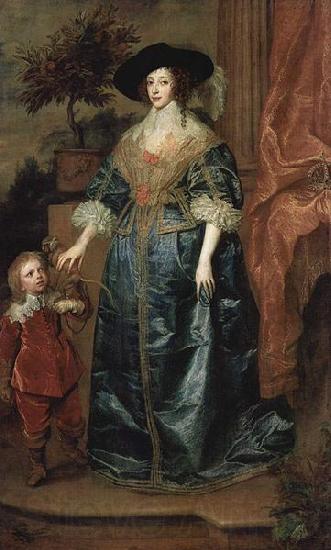 Anthony Van Dyck Portrat der Konigin Henrietta Maria, mit Zwerg Sir Jeffrey Hudson